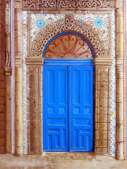 pastel d'une porte marocaine